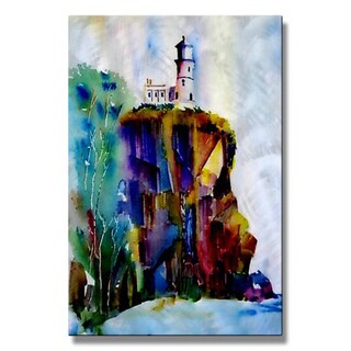 Shop Metal Wall Art Decor Sculpture Lighthouse Split Rock