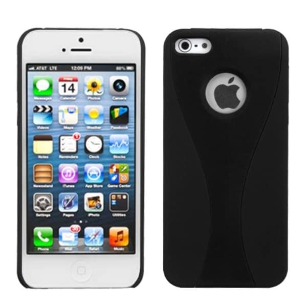 INSTEN Black Wave Back Protector Phone Case for Apple iPhone 5/ 5S/ 5C/ SE