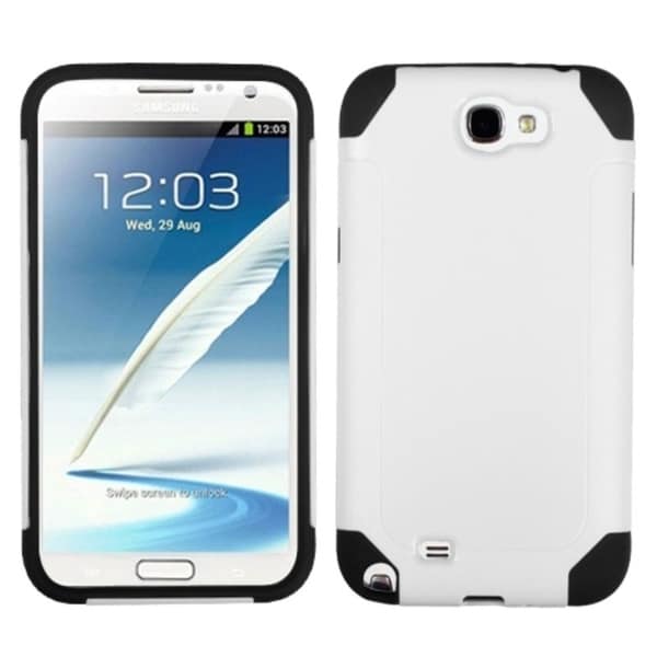 INSTEN White/ Black Fusion Phone Case Cover for Samsung Galaxy Note II