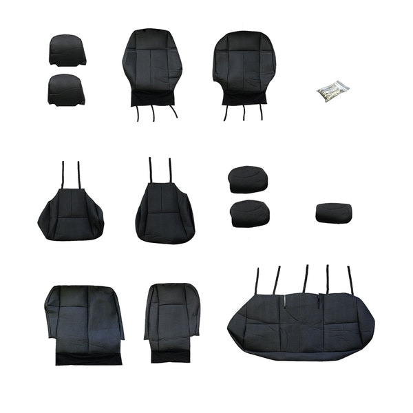FH Group Custom Fit Black Leatherette 2009 2011 Toyota Corolla Seat Covers (Full Set) FH Group Car Seat Covers