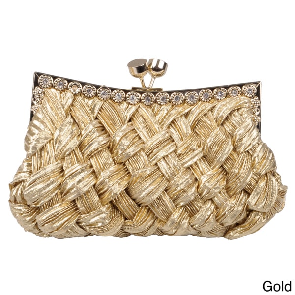 Journee Collection Women's Embellished Basketweave Evening Clutch Journee Collection Clutches & Evening Bags