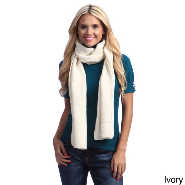 Cashmere Shoowroom Checkerboard Ribbed Scarf Cashmere Showroom Scarves