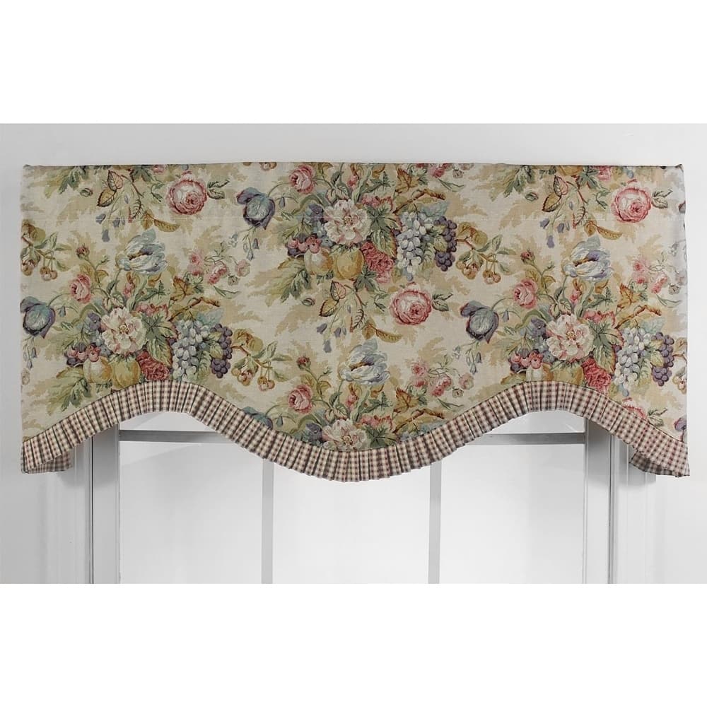 RLF Home Vilesta Cornice 50" Window Valance - Chamois