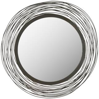 SAFAVIEH Wired Industrial 21-inch Round Decorative Mirror - 21" x 0.8" x 21"
