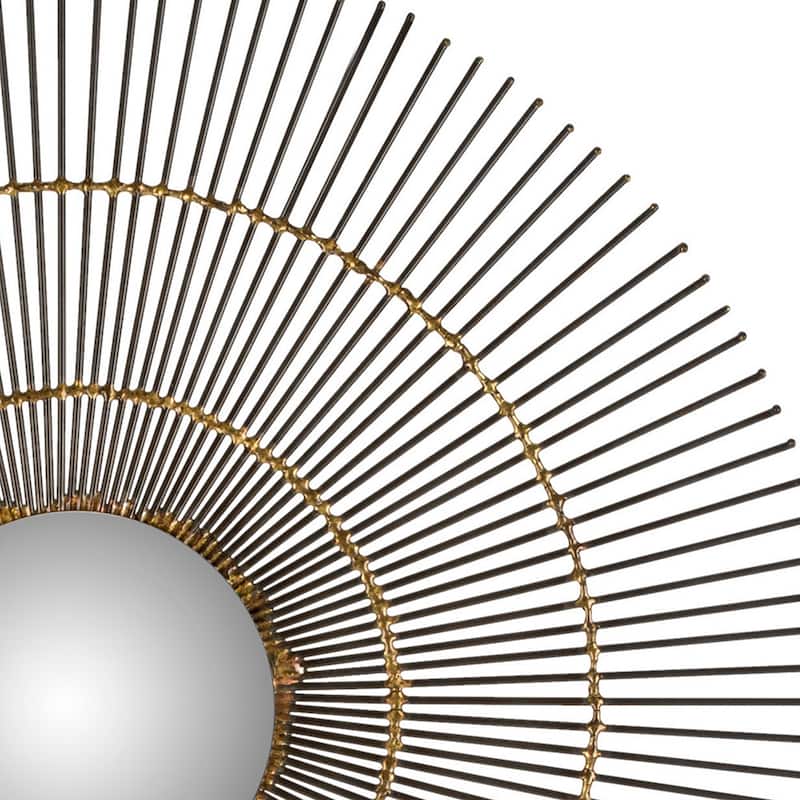 SAFAVIEH Orbit Natural Sunburst 30-inch Decorative Mirror - 21" x 1" x 30"