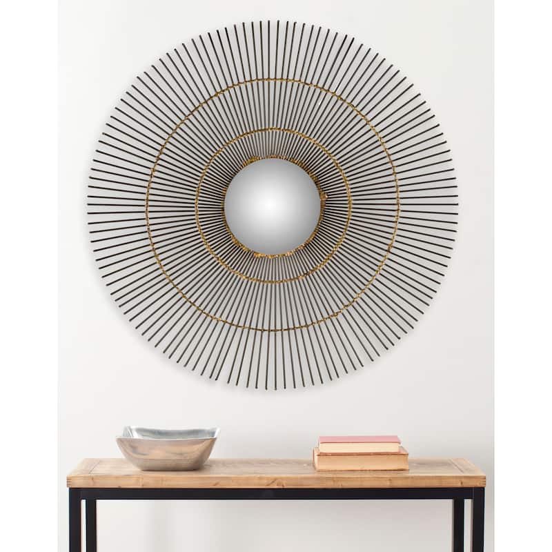 SAFAVIEH Orbit Natural Sunburst 30-inch Decorative Mirror - 21" x 1" x 30"