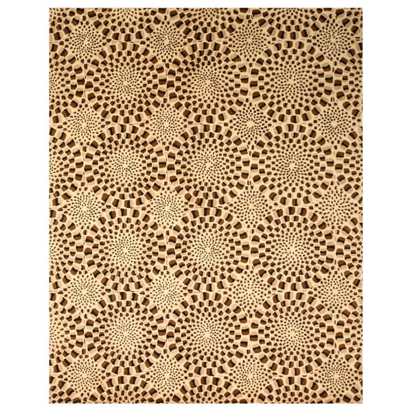 Hand-tufted Wool Brown Contemporary Abstract Modern Animal Skin Rug - 7'9 x 9'9