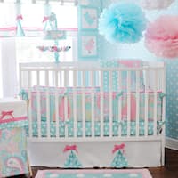 My Baby Sam Pixie Baby in Aqua 3-piece Crib Bedding Set