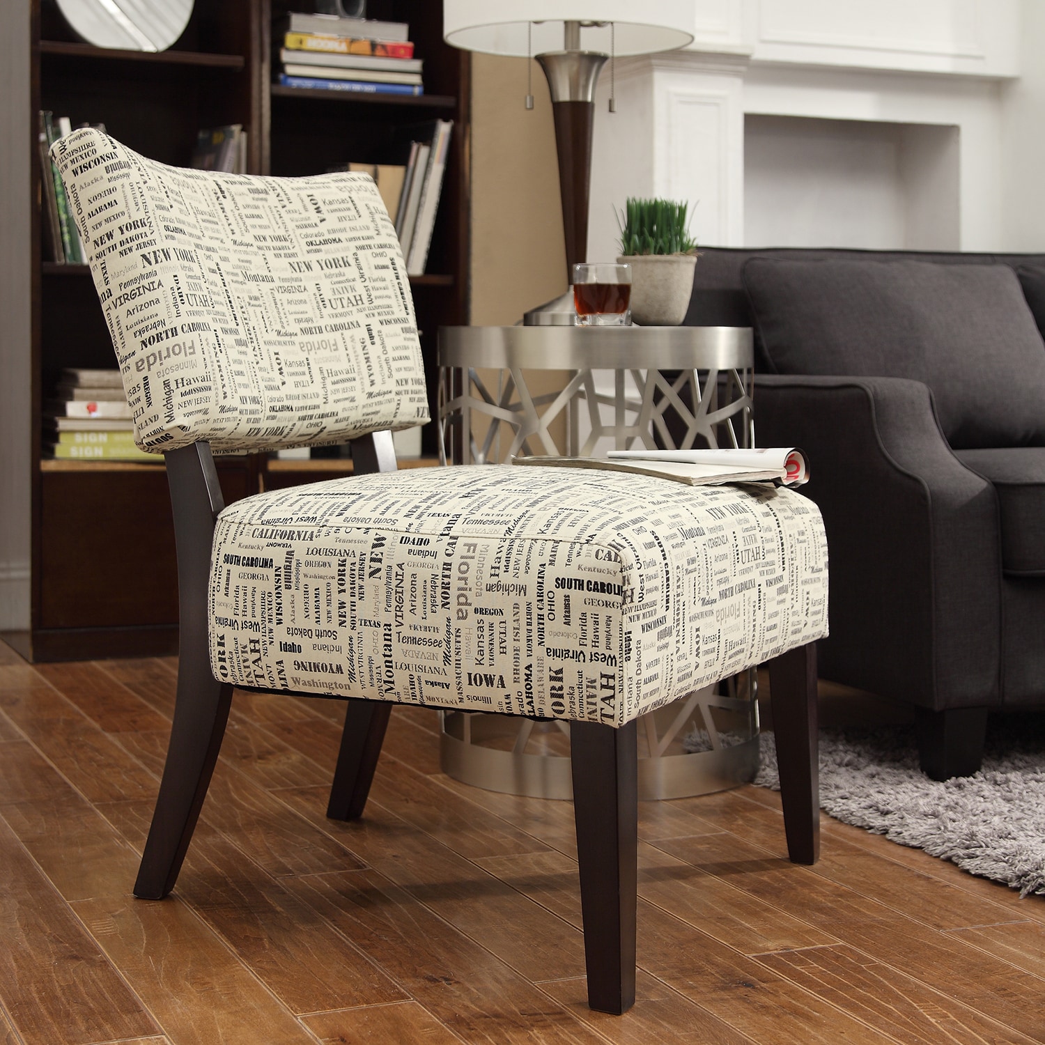 Inspire Q Draper Geographic Accent Chair