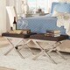 preview thumbnail 2 of 21, Southport Linen 22-inch Chrome Finish Metal Stool by iNSPIRE Q Bold