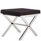 preview thumbnail 10 of 23, Southport Linen 22-inch Chrome Finish Metal Stool by iNSPIRE Q Bold