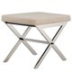 preview thumbnail 12 of 23, Southport Linen 22-inch Chrome Finish Metal Stool by iNSPIRE Q Bold
