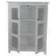 Highland White Double Glass Door Floor Cabinet by Elegant Home Fashions - Thumbnail 2
