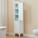 Bayfield White 2-door Linen Tower by Elegant Home Fashions - Thumbnail 0