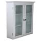 Highland White Double Glass Door Wall Cabinet by Elegant Home Fashions - Thumbnail 2
