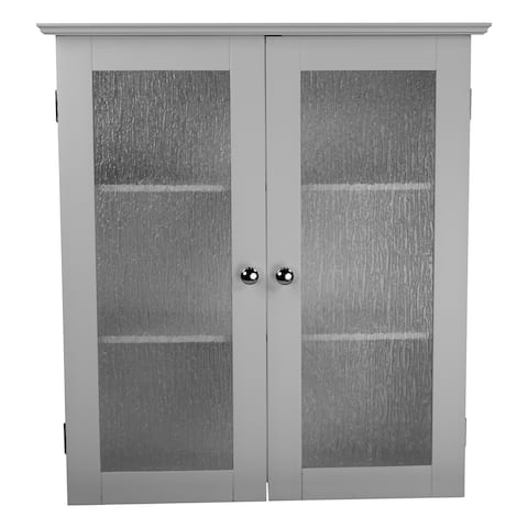Wall Cabinet Bathroom Cabinets Storage Online At Highland White Double Gl Door Wall Cabinet By Elegant Home Fashions
