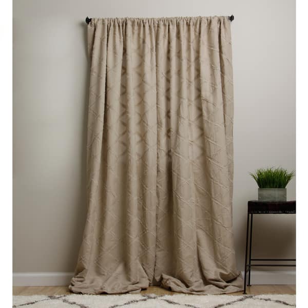Shop Cottage Home Lattice Cotton Linen Blend Khaki 50 X 96 Single