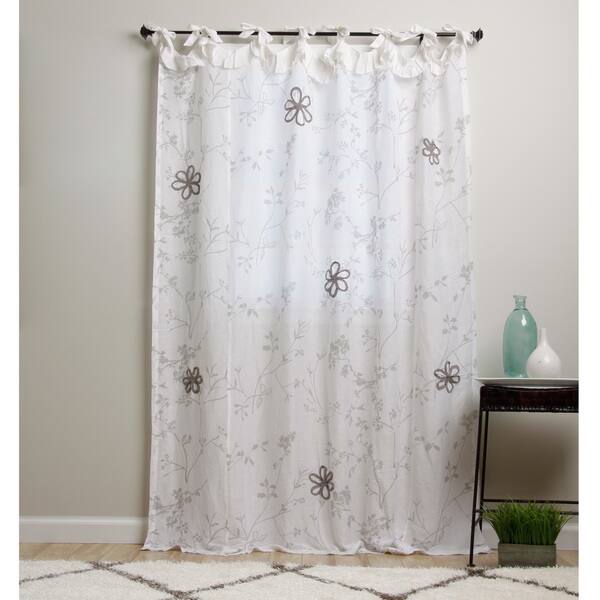 Shop Cottage Home White Flower Applique Linen 70 X 84 Single