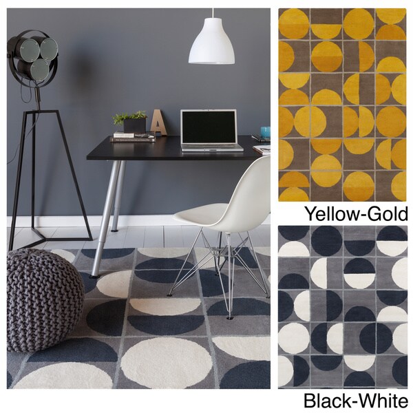 Hand-tufted Allie Geometric Wool Rug - 5' x 7'6
