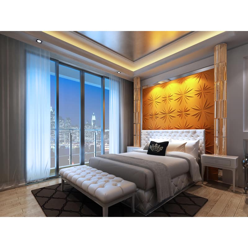 3D Contemporary Wall Panels Rays Design (Set of 10)