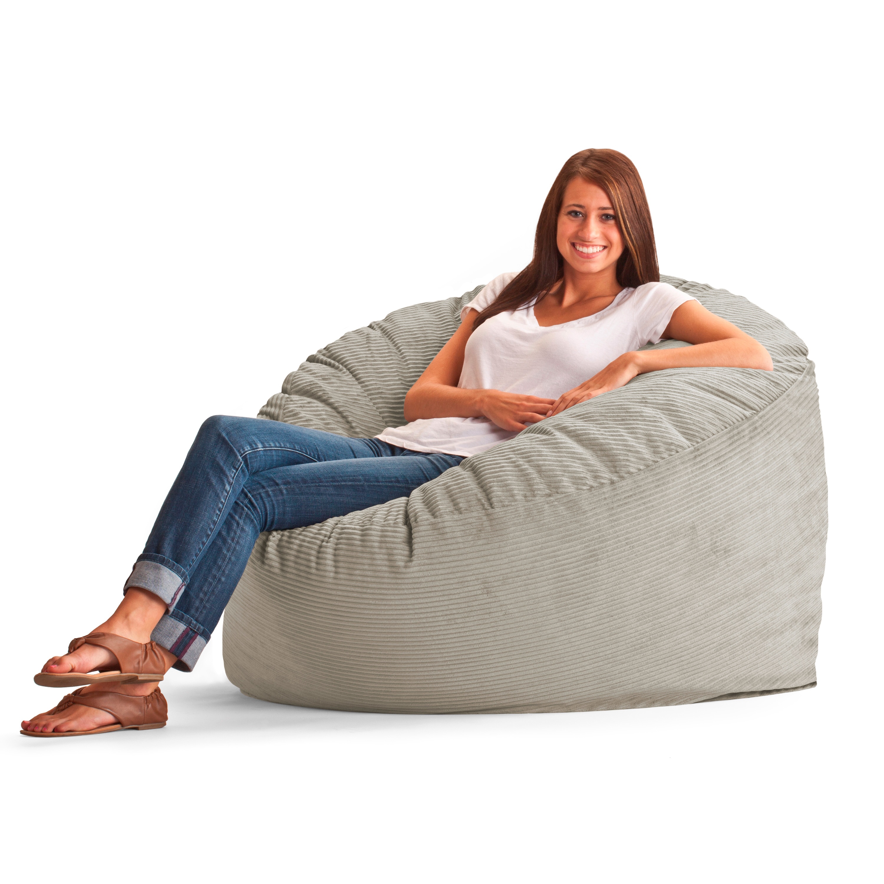 Fufsack Wide Wale Corduroy 4 foot Large Bean Bag Chair