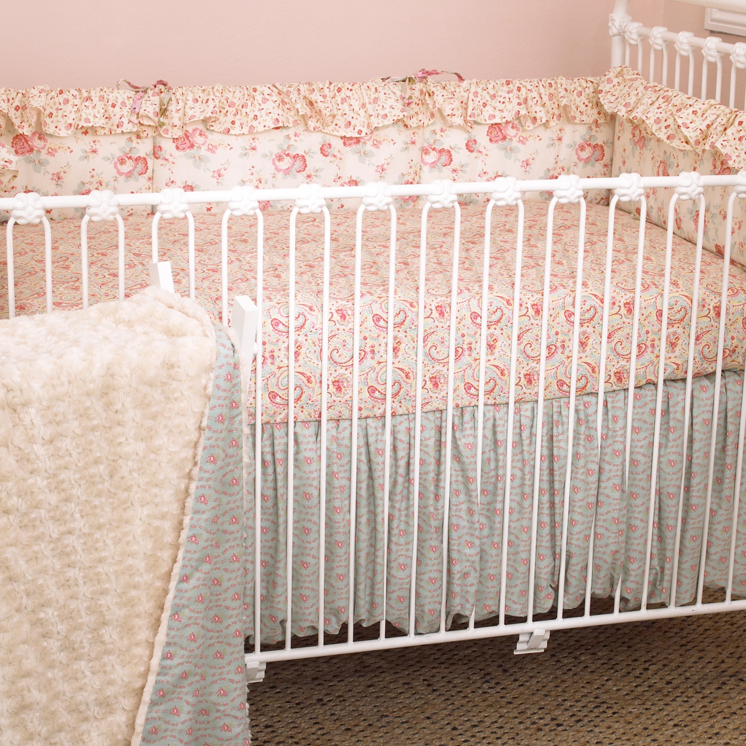 Cotton Tale Tea Party 4 piece Crib Bedding Set