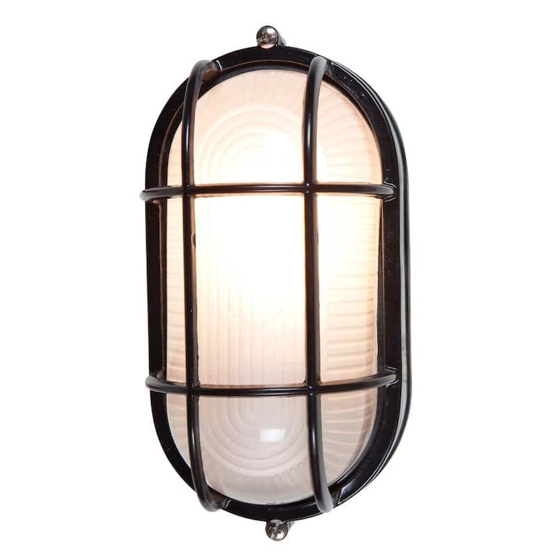 Access Nauticus 1-light Black Wet Location 8-inch ADA Bulkhead