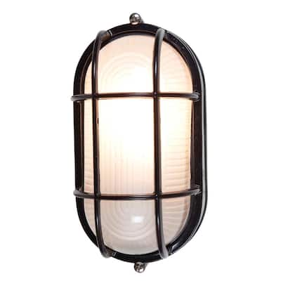 Access Nauticus 1-light Black Wet Location 8-inch ADA Bulkhead
