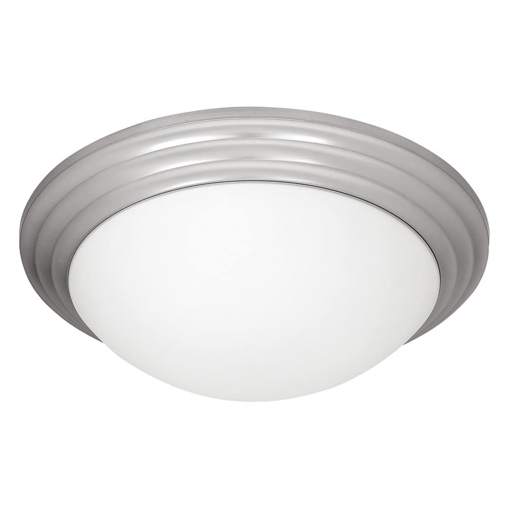 Access Strata 2-light Brushed Steel 14-inch Flush Mount - Brushed Steel