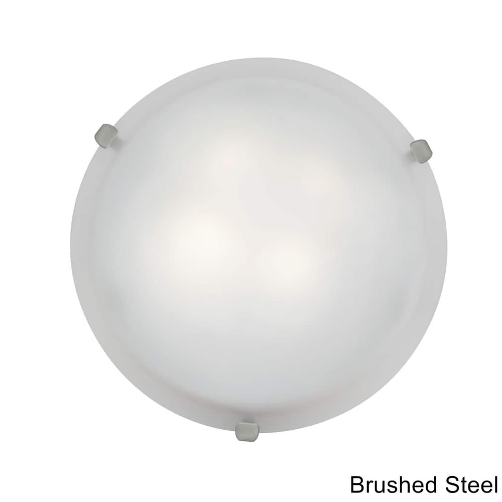 Access Mona 2-light White Glass 12-inch Flush Mount