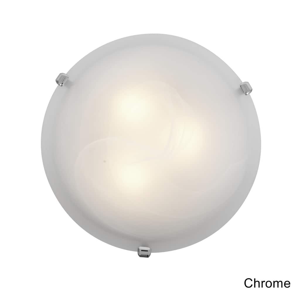 Access Mona 2-light Alabaster Glass 12-inch Flush Mount