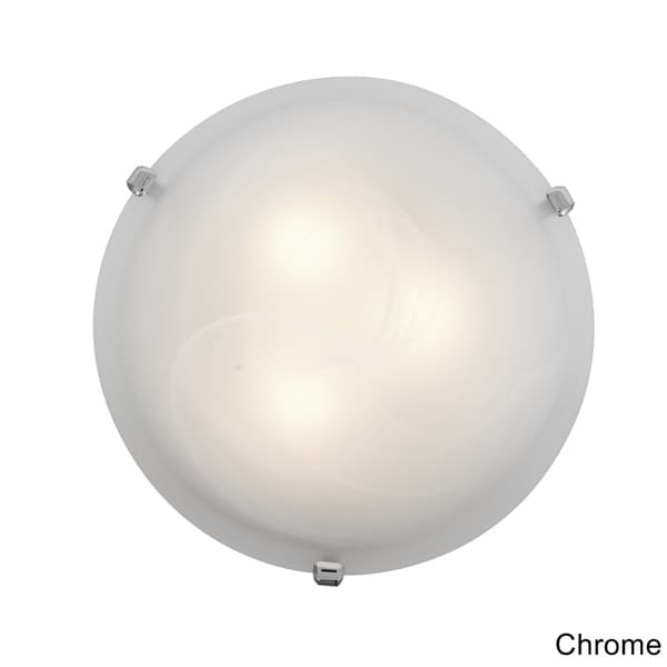 Access Mona 2 light Alabaster Glass 12 inch Flush Mount  