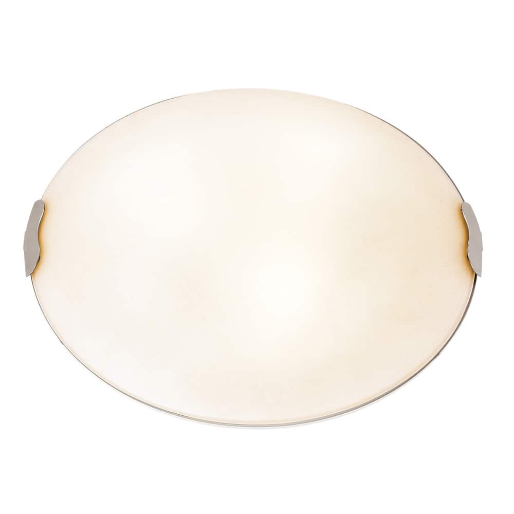 Access Linen 3-light Brushed Steel Flush-Mount - Silver