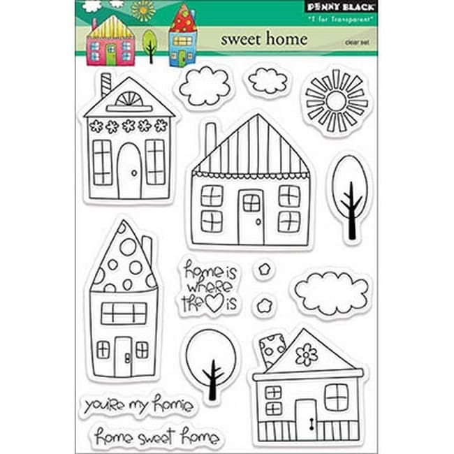 Penny Black Clear Stamps 5x6.5in Sheet sweet Home