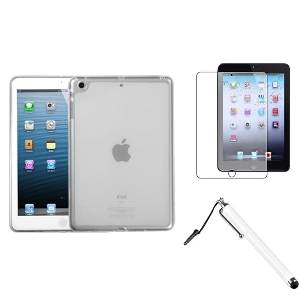 BasAcc White Case/ Stylus/ Screen Protector for Apple iPad Mini