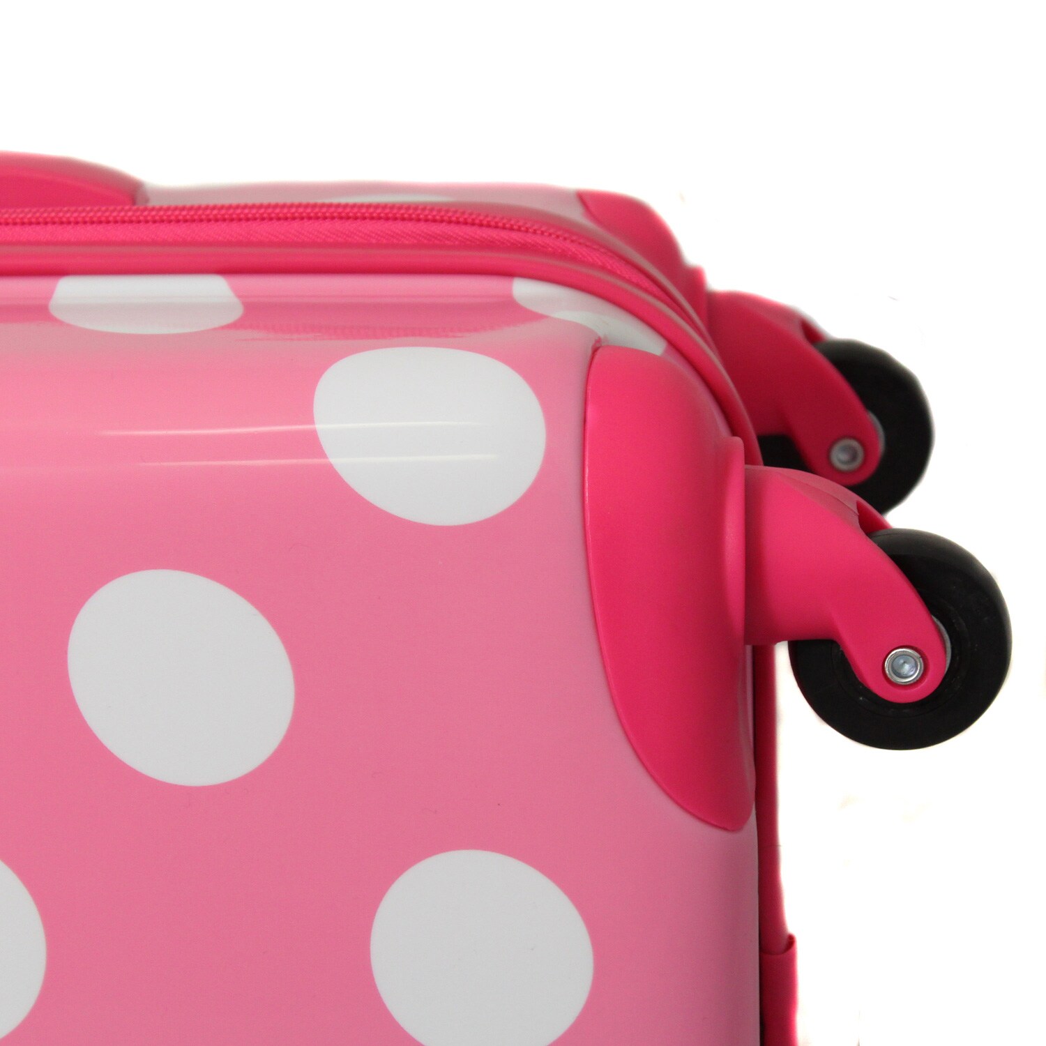 rockland pink polka dot luggage