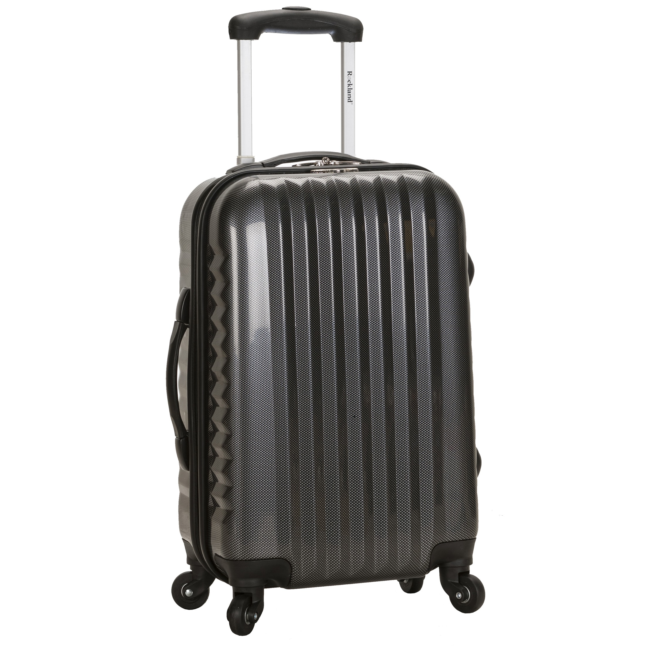 Rockland Carbon 20 inch Expandable Hardside Spinner Carry on Upright