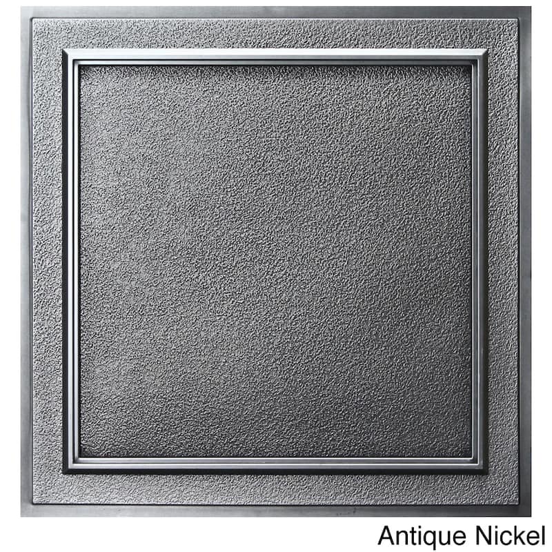 uDecor Terrace 24-inch Ceiling Tiles (Pack of 10) - Antique Nickel
