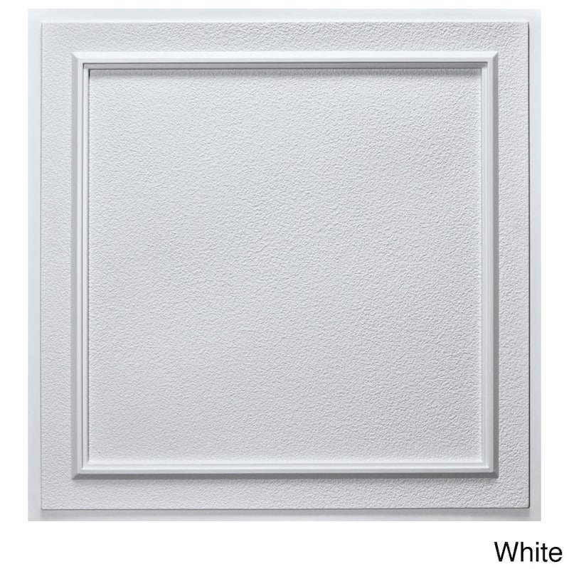 uDecor Terrace 24-inch Ceiling Tiles (Pack of 10) - White