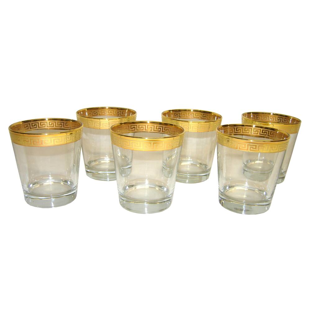 Gold Rim 6-Piece Tumbler Set