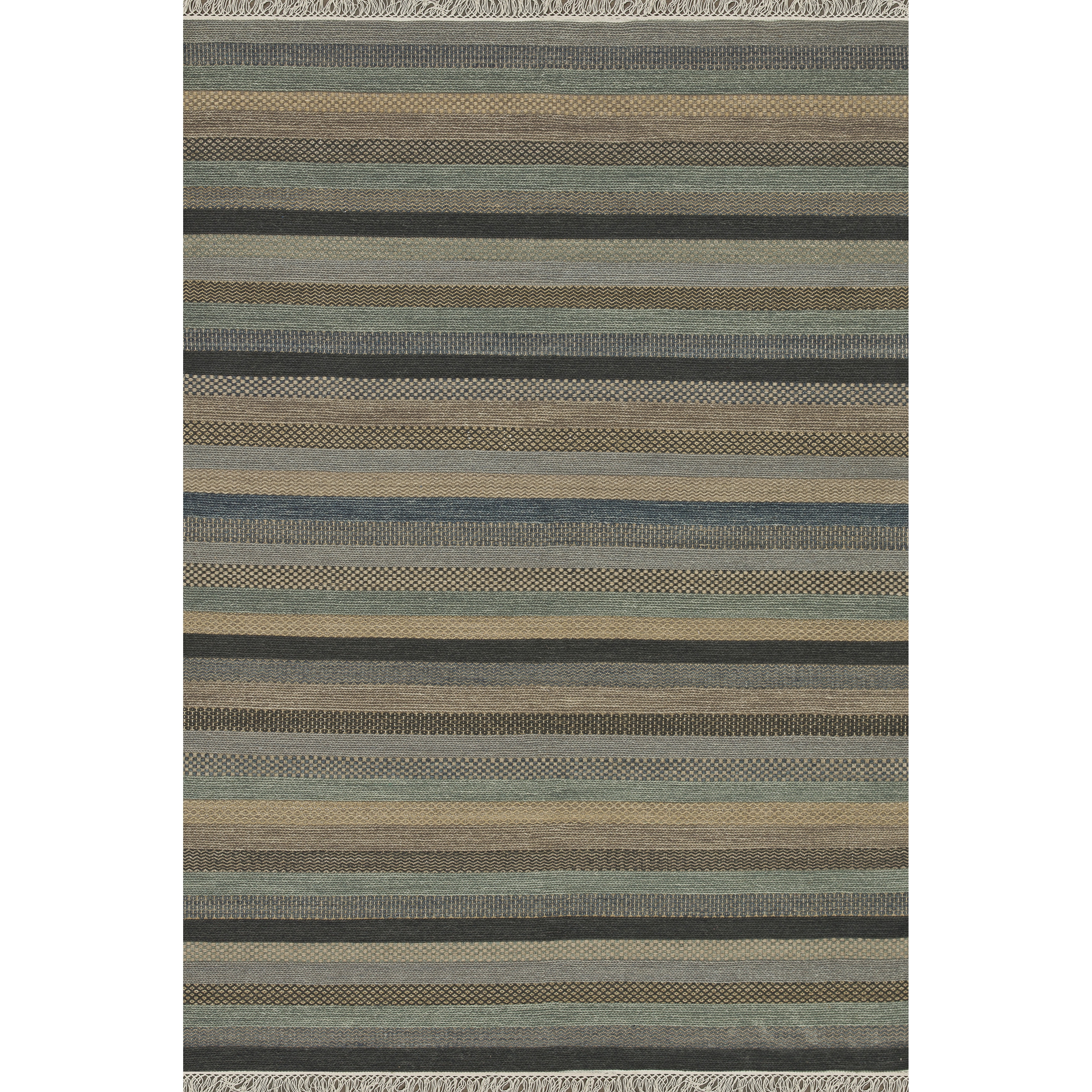 Hand woven Lloyd Ocean Wool Rug (710 X 110)