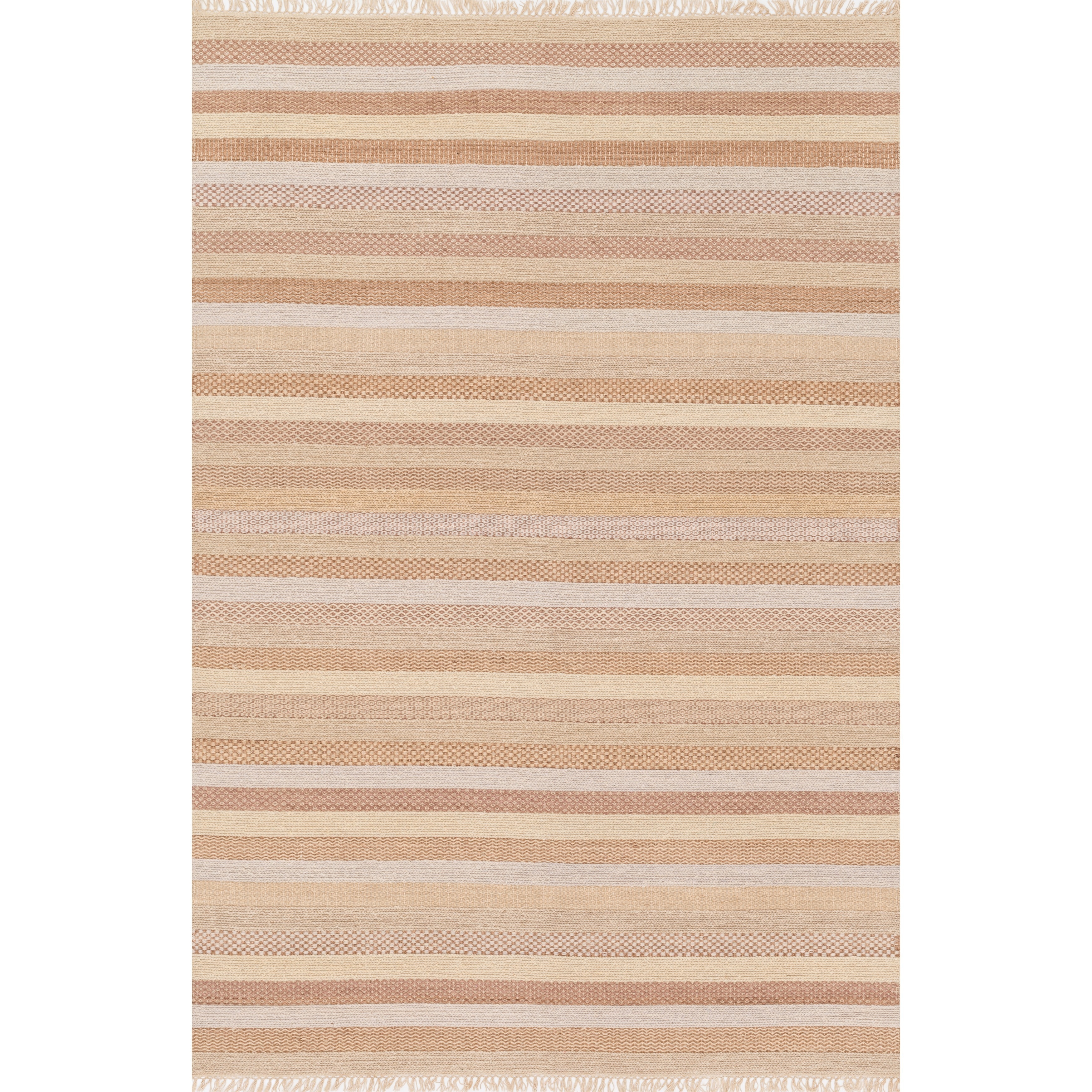 Hand woven Lloyd Sand Wool Rug (50 X 76)