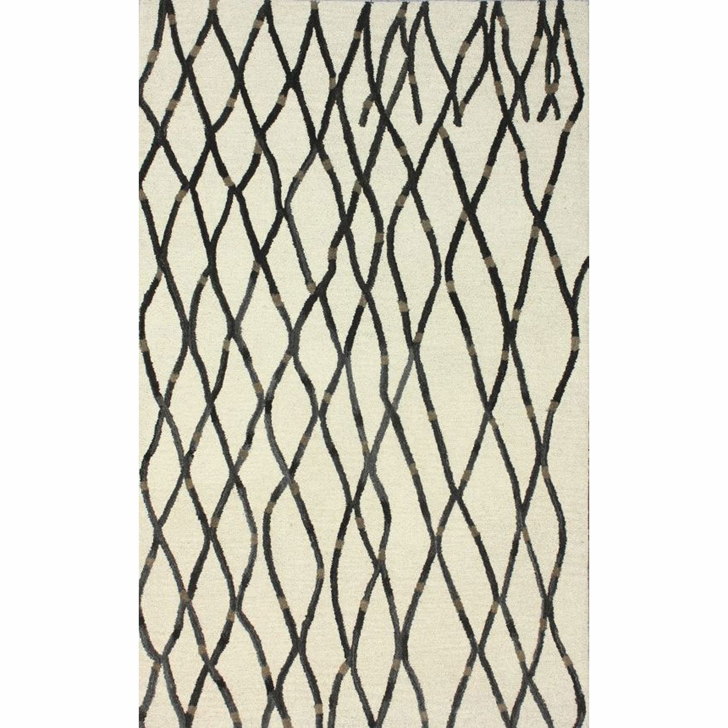 Nuloom Handmade Contemporary Moroccan Trellis Ivory Rug (76 X 96)