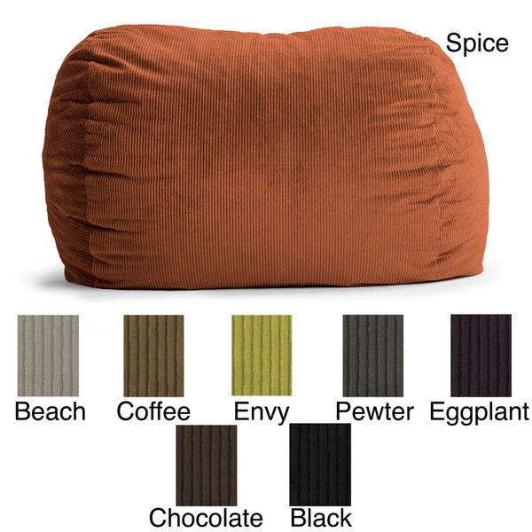 FufSack Wide Wale Corduroy 6 foot XL Bean Bag Chair   15504690