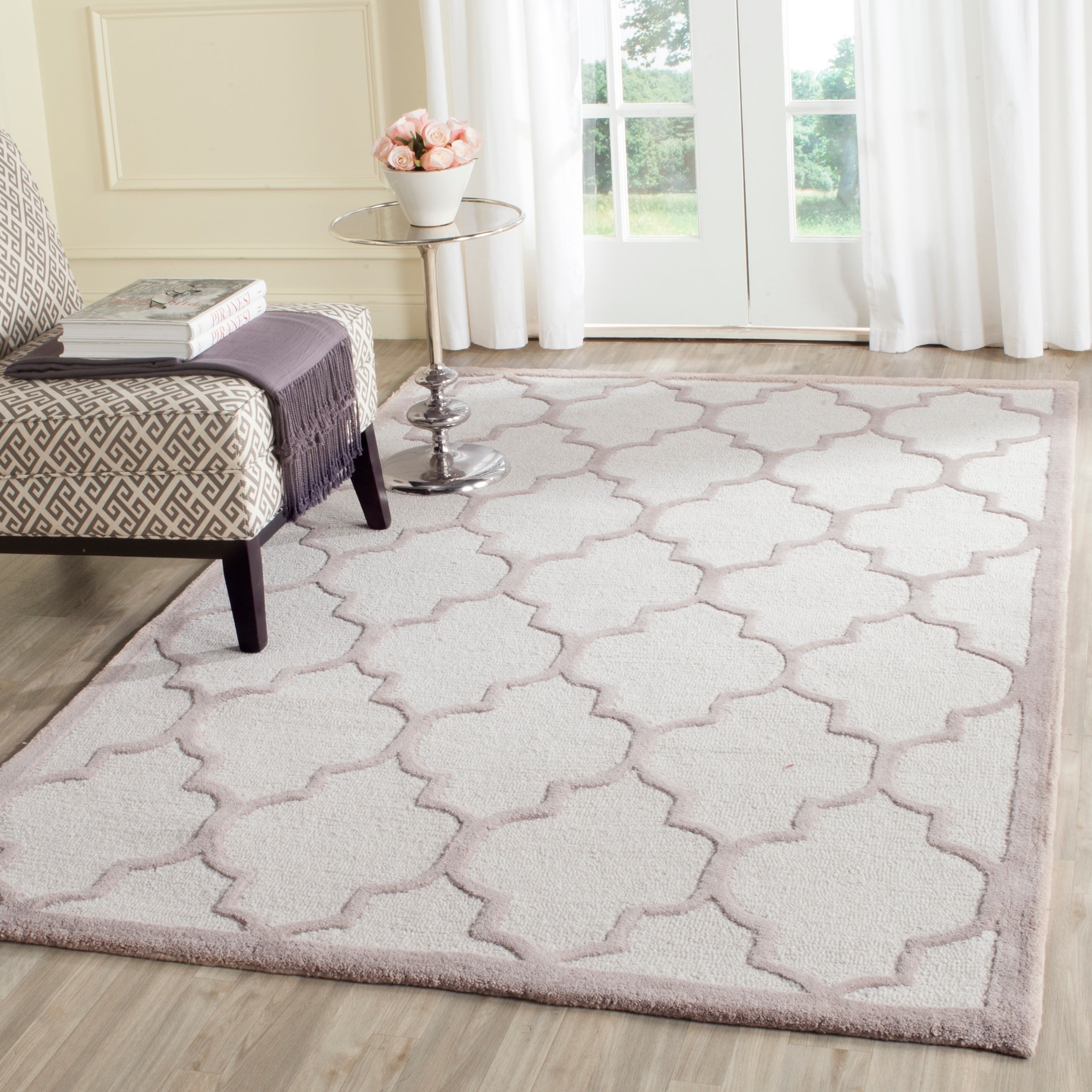 Safavieh Handmade Moroccan Cambridge Ivory/ Beige Wool Rug (3 X 5)