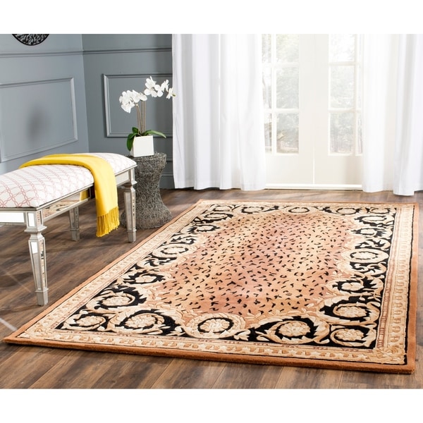 Safavieh Handmade Naples Black/ Gold Wool Rug - 8' x 11'