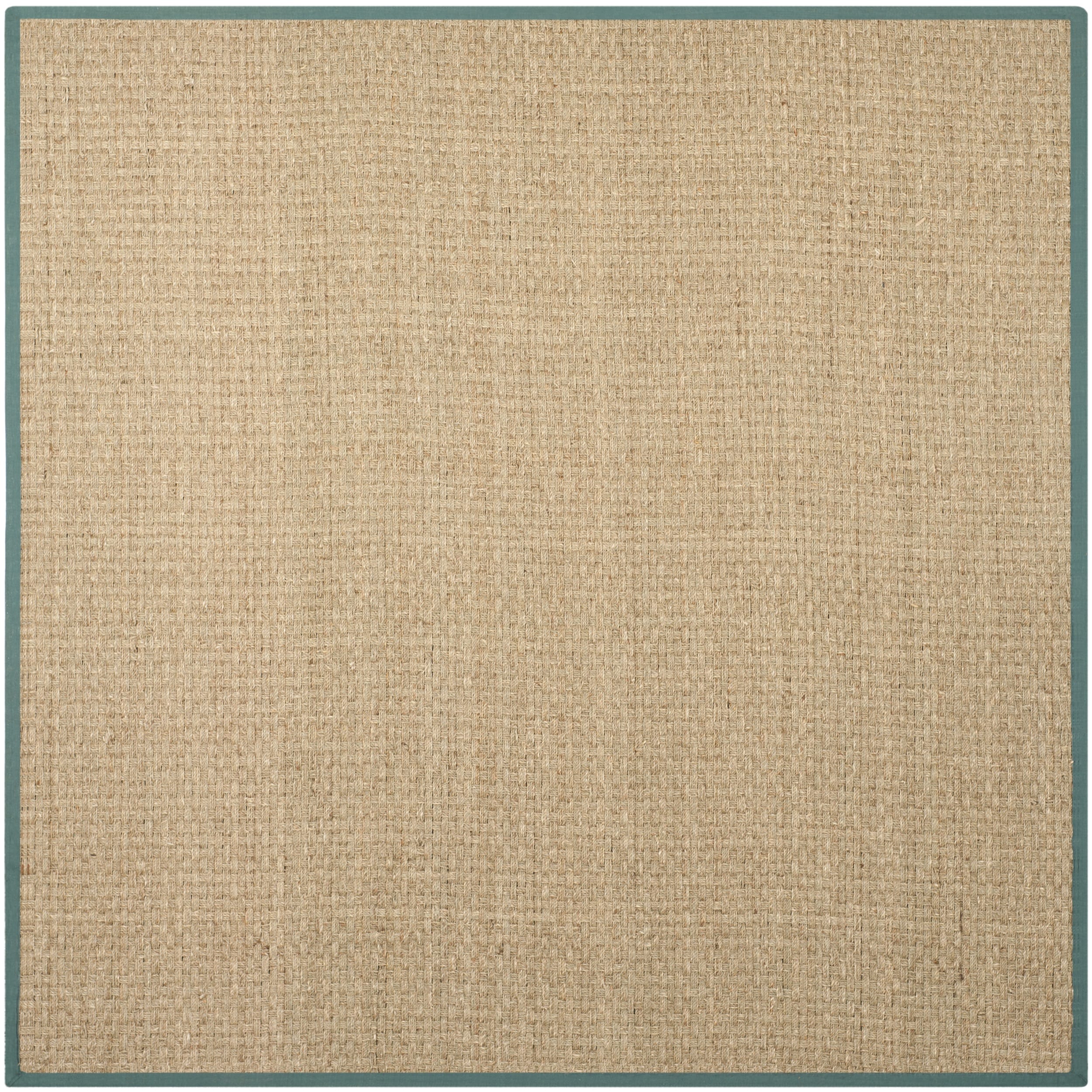 Safavieh Natural Fiber Natural/ Light Blue Sisal Sea Grass Rug (8 Square)