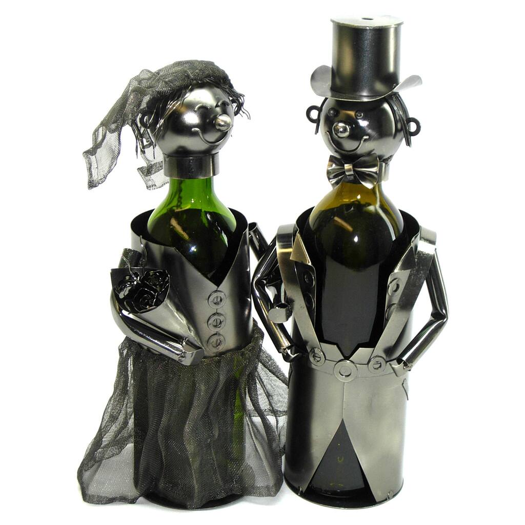 Bride/ Groom Bottle Holder Wine Caddy