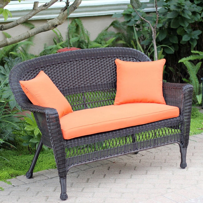 plastic wicker love seat