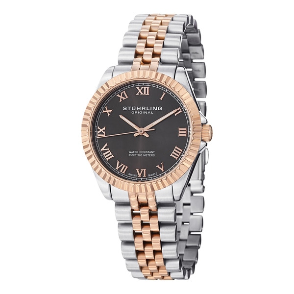 Stuhrling Original Women's Lady Coronet Two tone Swiss Quartz Stainless Steel Bracelet Watch Stuhrling Original Women's Stuhrling Original Watches